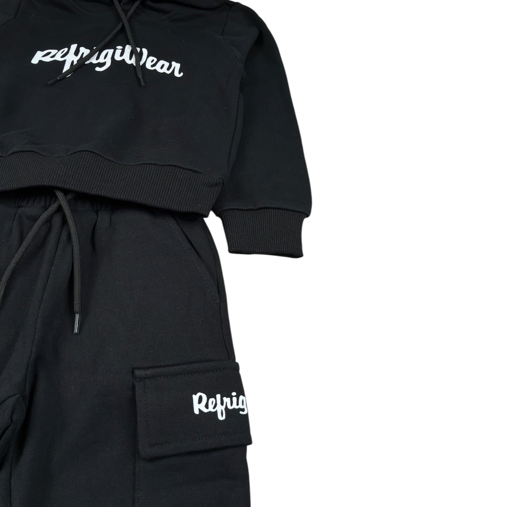 Refrigiwear Completo 2 Pezzi Felpa-Pantalone tinta unita Nero per Neonata RG1481W25NX NERO REFRIGIWEAR 