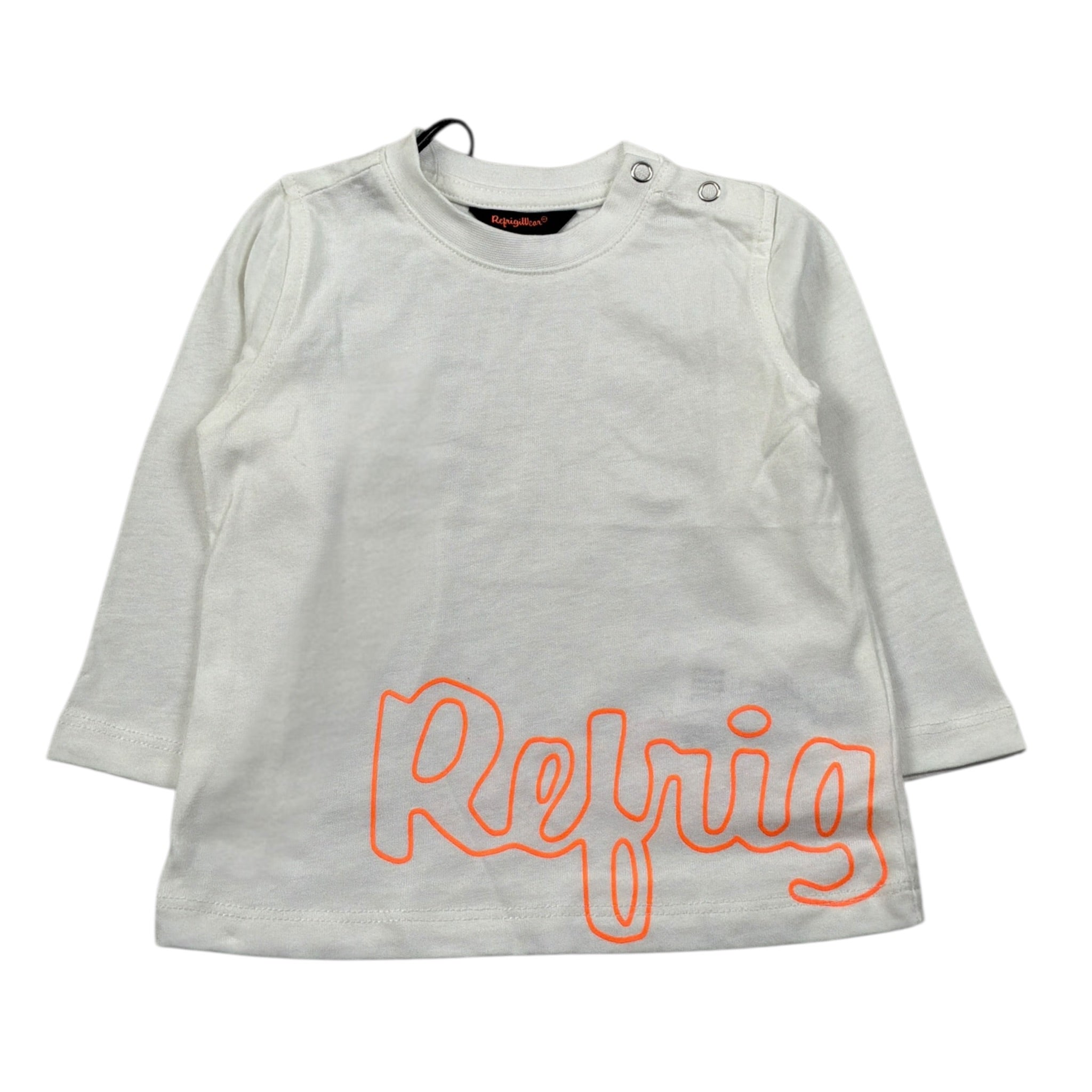 Refrigiwear Shirt Girocollo tinta unita con Logo Bianco per Neonato RWN845 BIANCO REFRIGIWEAR 