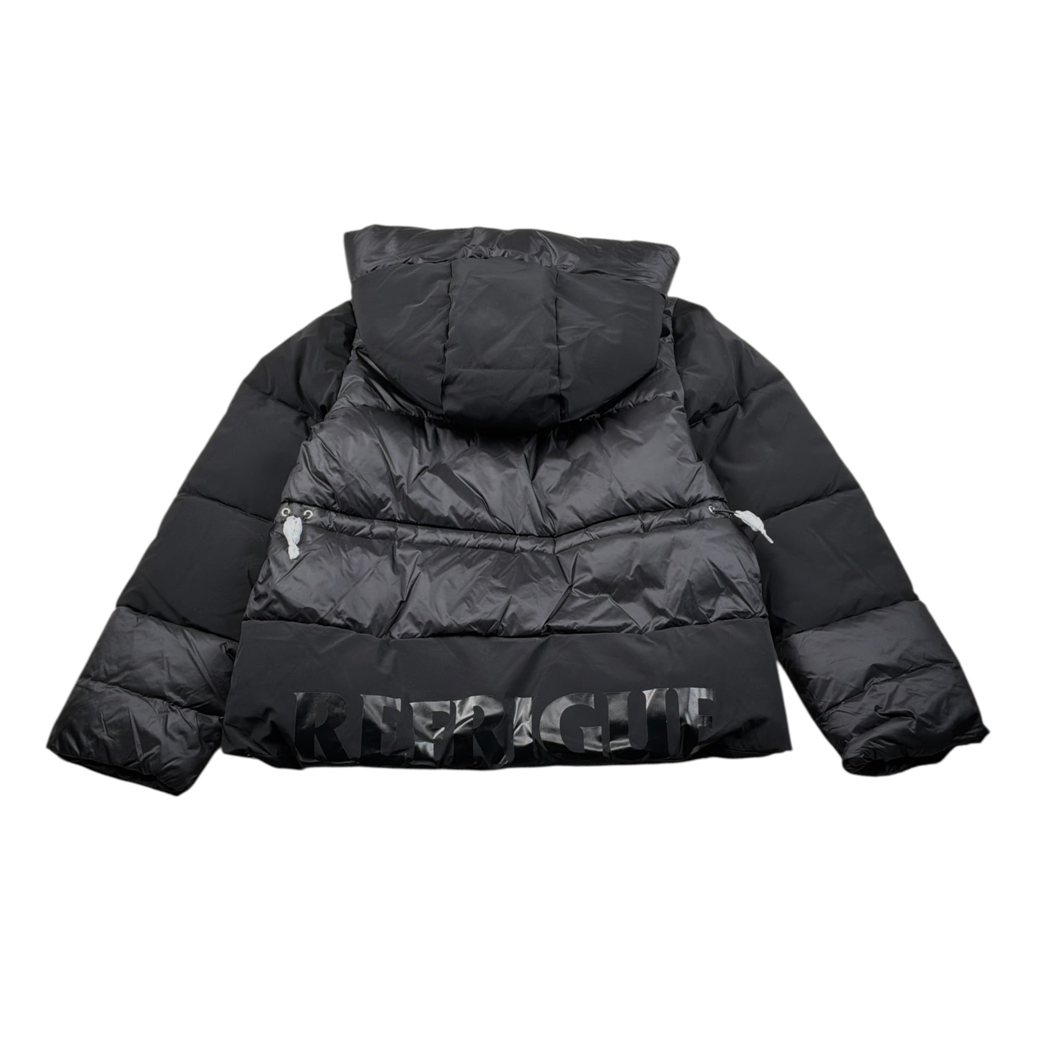 Refrigue Giubbino tinta unita con Zip E Cappuccio Nero per Bambino 2841O00046 NERO REFRIGUE 