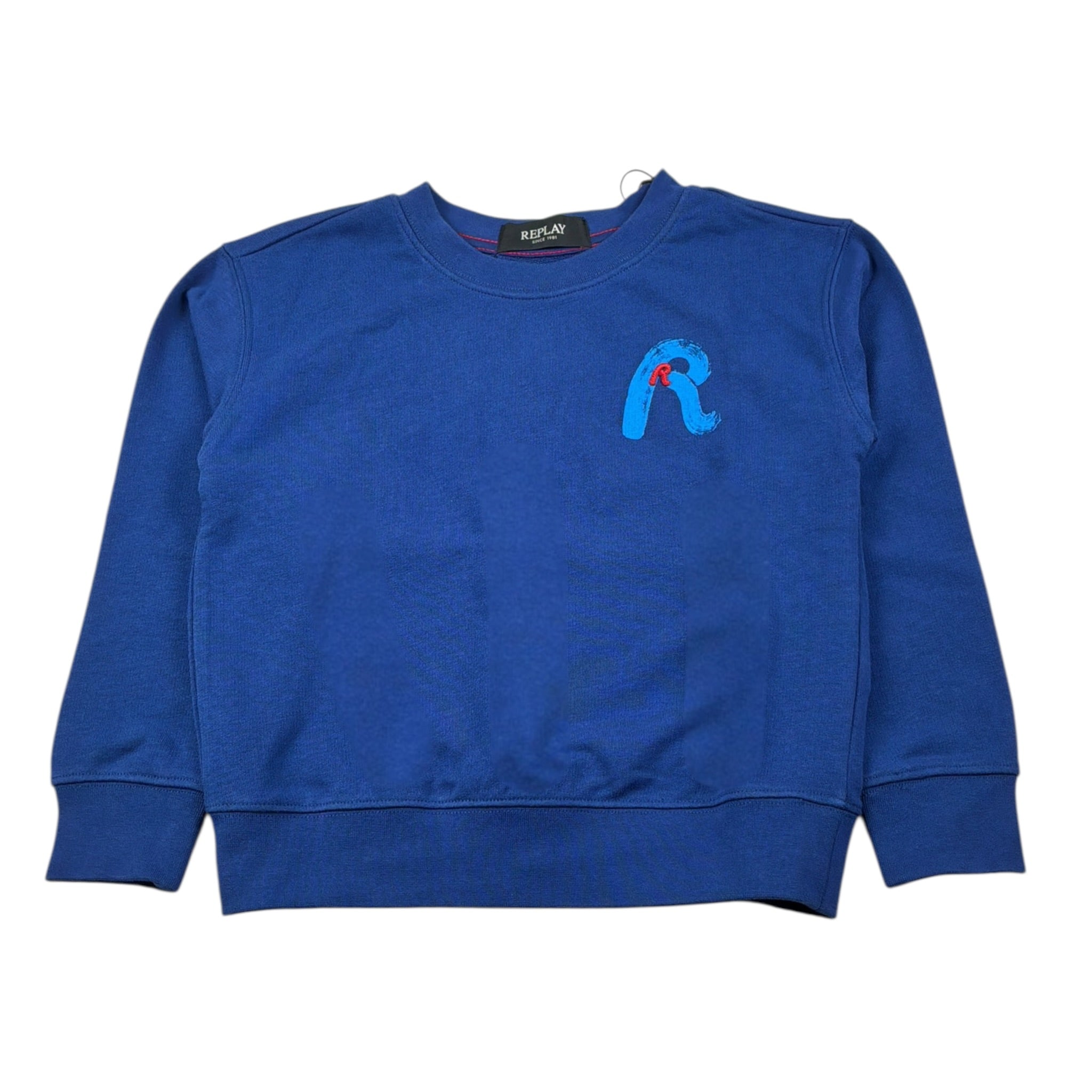Replay Felpa Chiusa Girocollo tinta unita Blu per Bambino SB2066 BLU REPLAY 