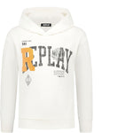 Replay Felpa tinta unita con Cappuccio Panna per Bambino SB2453 PANNA REPLAY 