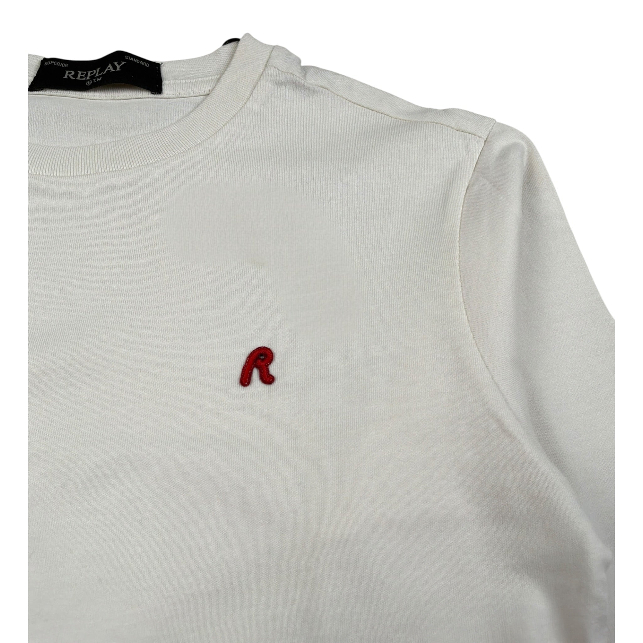Replay Shirt Girocollo tinta unita Panna per Bambino SB7122 PANNA REPLAY 