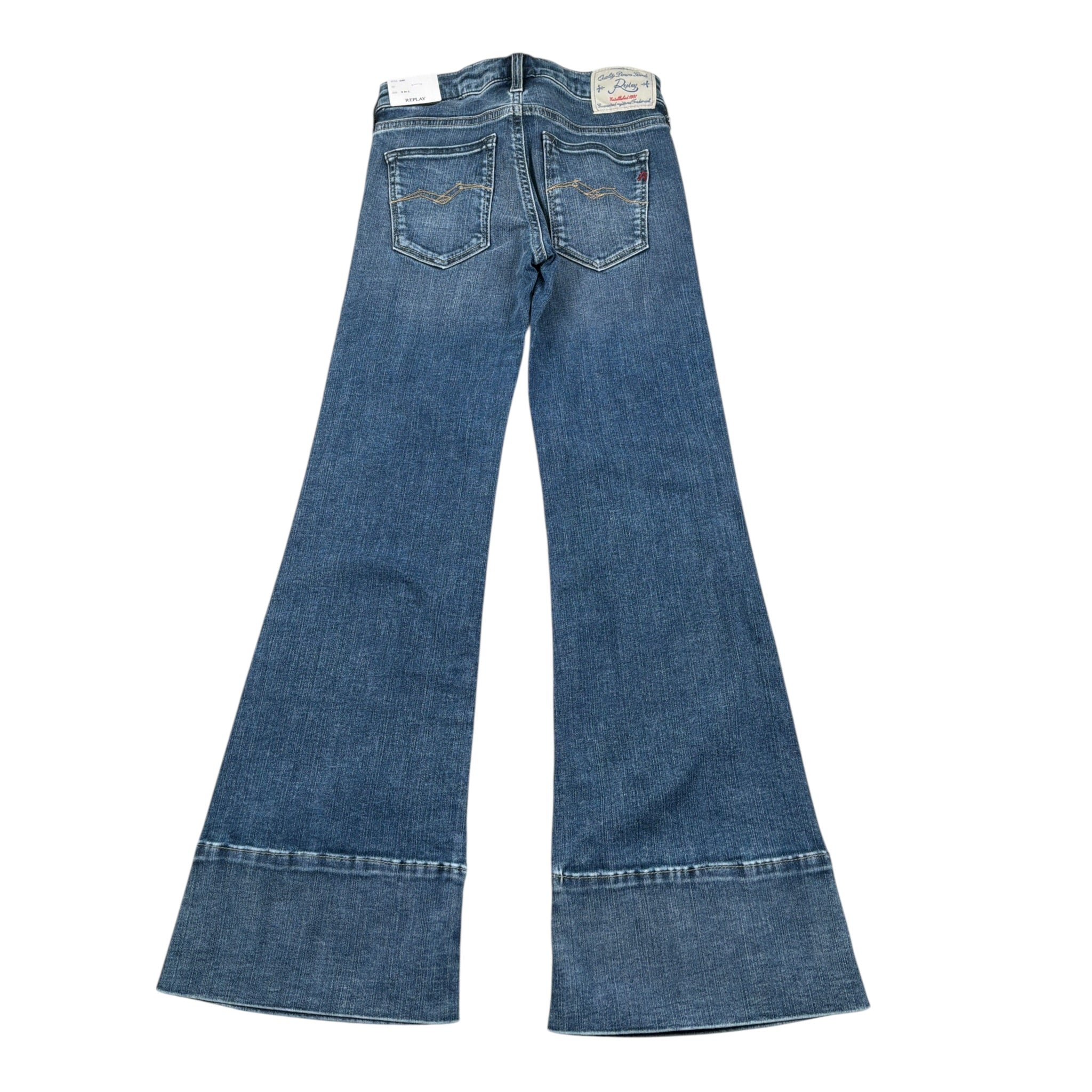 Replay Jeans tinta unita Modello Palazzo Blu per Bambina SG9449 BLU REPLAY 