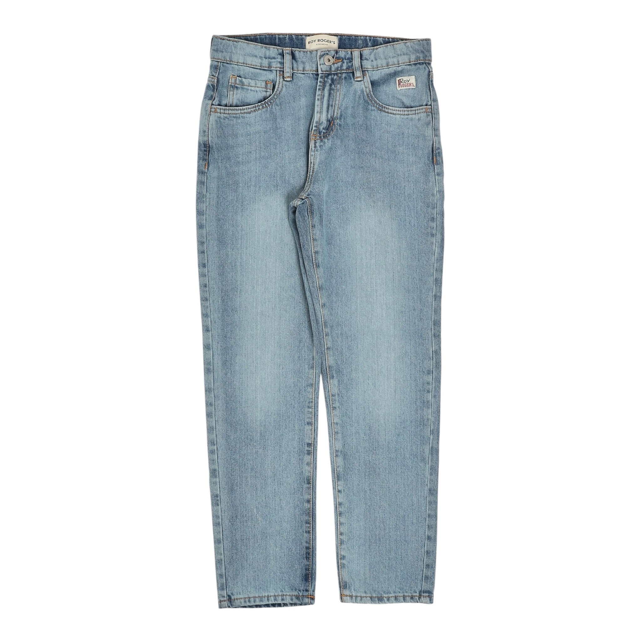 Roy Roger'S Jeans tinta unita con Girovita Regolabile Azzurro per Bambino RB104 AZZURRO ROY ROGER'S 
