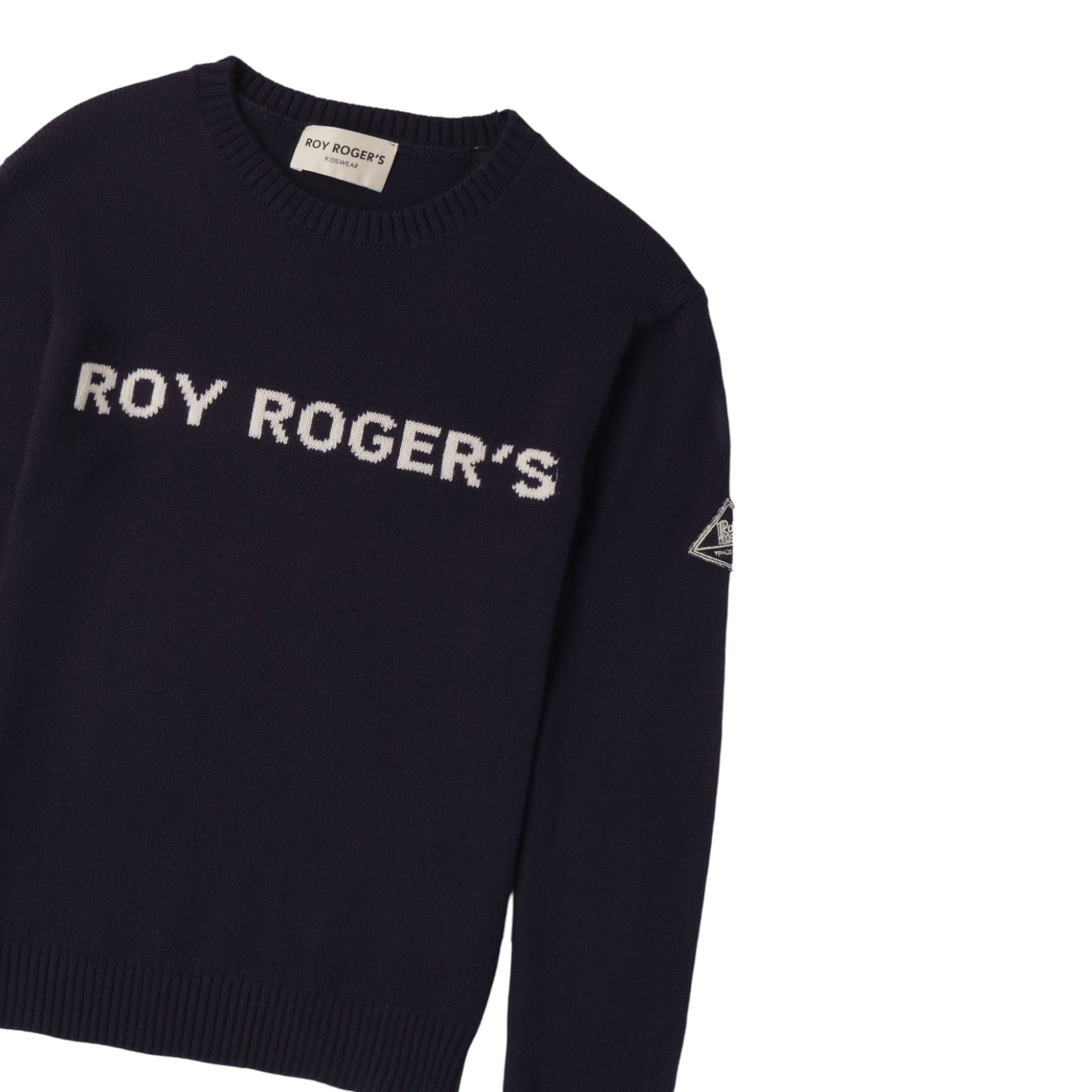 Roy Roger'S Maglia tinta unita Girocollo Blu per Bambino RF107X BLU ROY ROGER'S 
