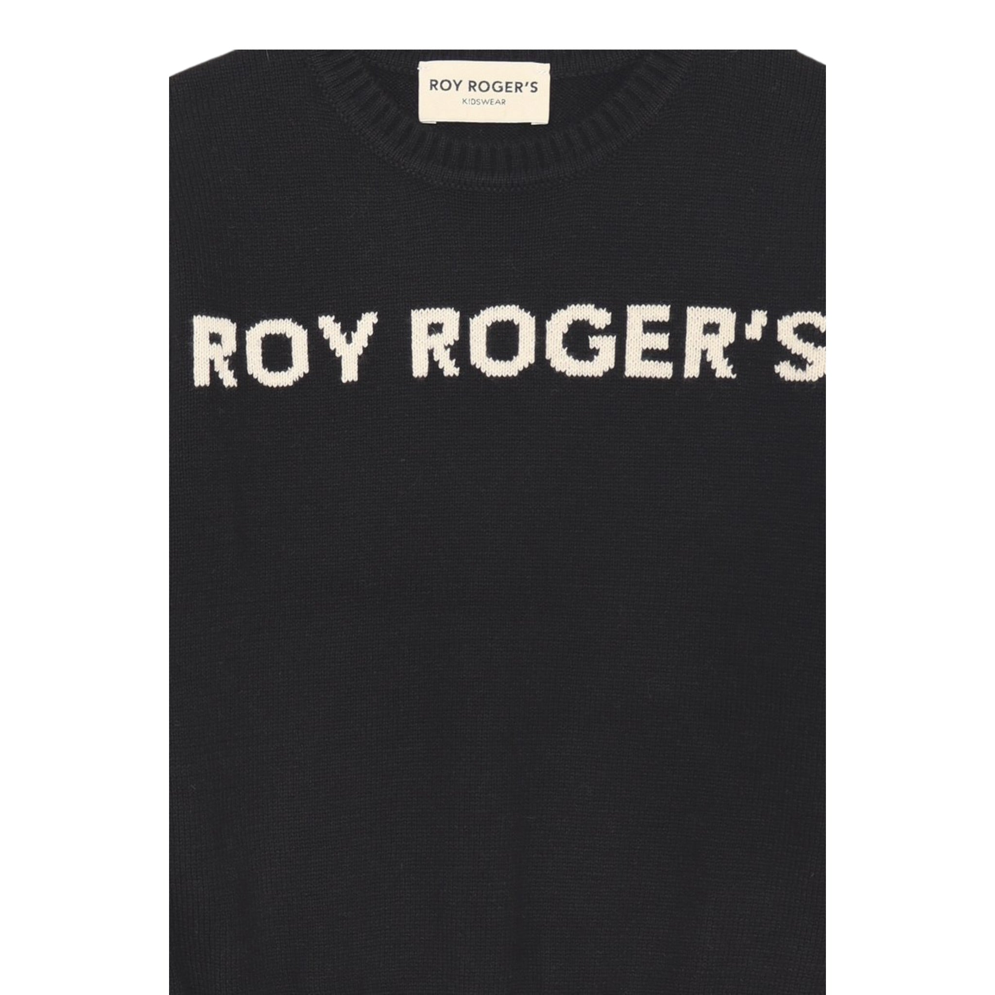 Roy Roger'S Maglia tinta unita Girocollo Nero per Bambino RF107X NERO ROY ROGER'S 