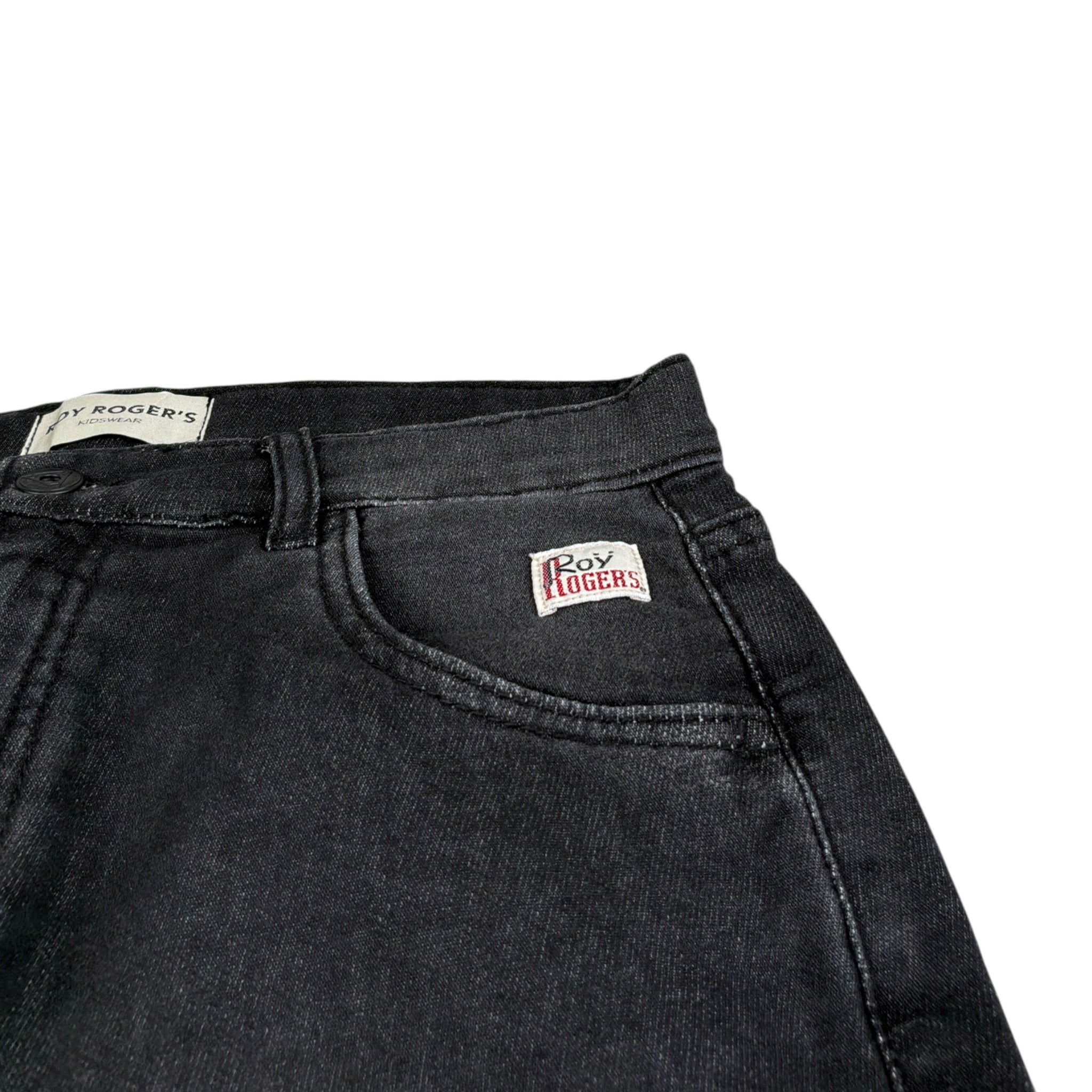 Roy Roger'S Jeans tinta unita con Girovita Regolabile Nero per Bambino RF118 NERO ROY ROGER'S 
