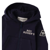 Roy Roger'S Felpa tinta unita con Zip E Cappuccio Blu per Neonato RF186 BLU ROY ROGER'S 