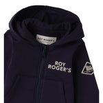 Roy Roger'S Felpa tinta unita con Zip E Cappuccio Blu per Neonato RF186X BLU ROY ROGER'S 