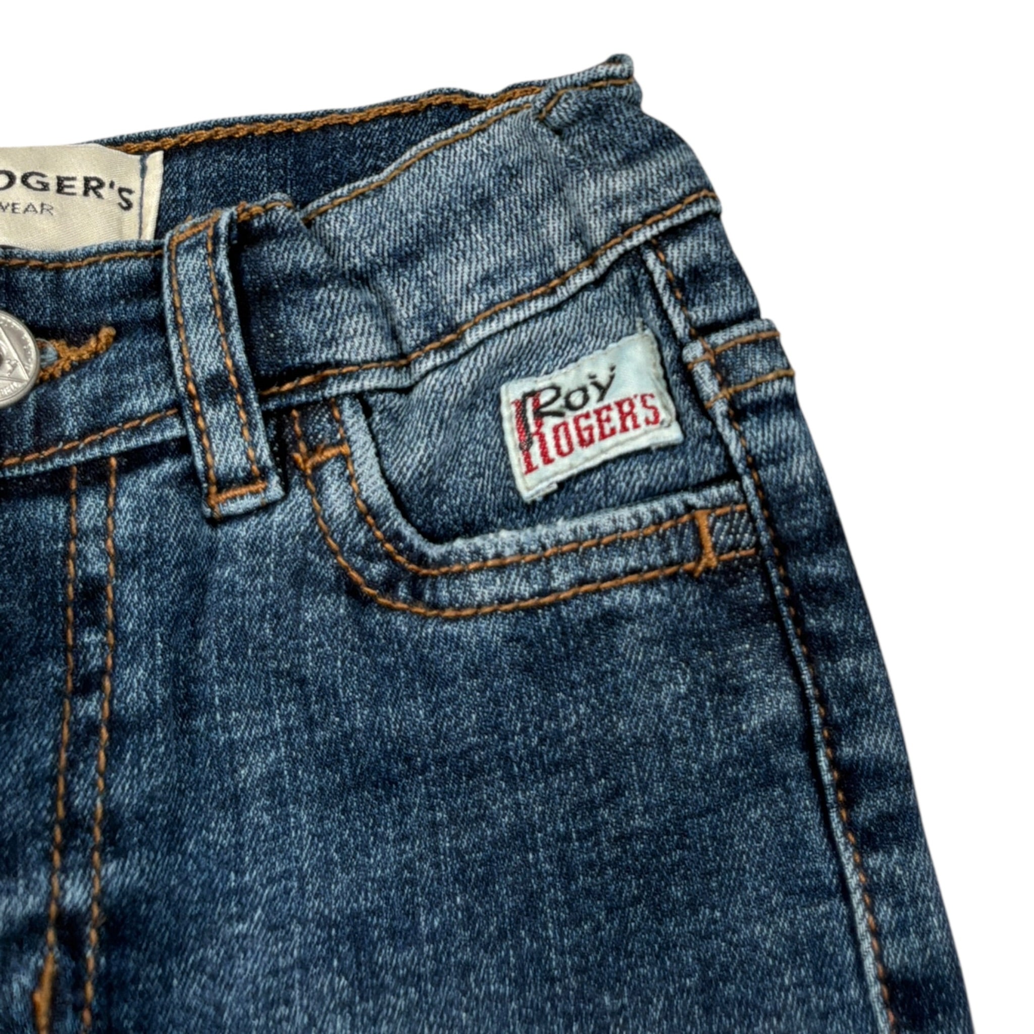 Roy Roger'S Jeans tinta unita con Girovita Regolabile Blu per Neonato RF193X BLU ROY ROGER'S 