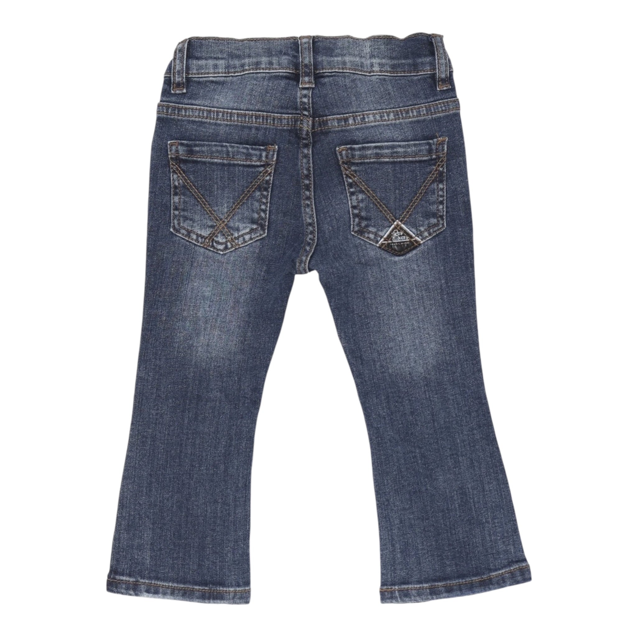Roy Roger'S Jeans tinta unita con Girovita Regolabile Modello Zampa Blu per Neonata RF196X BLU ROY ROGER'S 