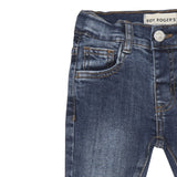 Roy Roger'S Jeans tinta unita con Girovita Regolabile Modello Zampa Blu per Neonata RF196X BLU ROY ROGER'S 