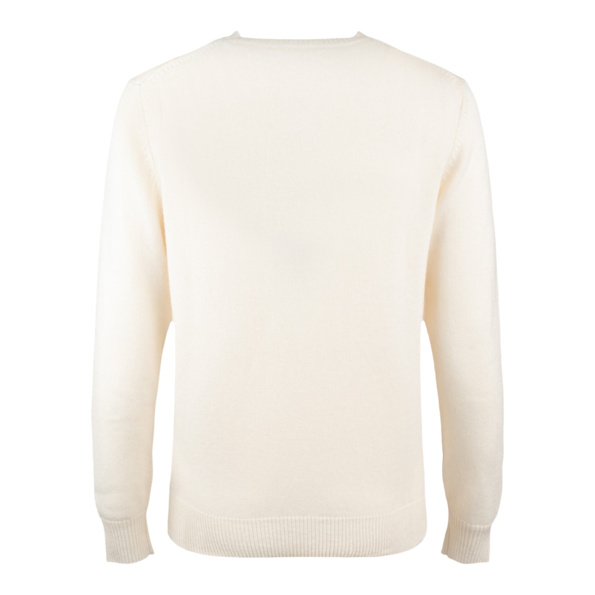 Saint Barth Maglia Girocollo tinta unita con Stampa Panna per Bambino 001901594I PANNA SAINT BARTH 