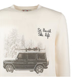 Saint Barth Maglia Girocollo tinta unita con Stampa Panna per Bambino 001901594I PANNA SAINT BARTH 