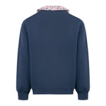 Saint Barth Felpa Chiusa Girocollo tinta unita con Logo Blu per Bambina 00622G BLU SAINT BARTH 