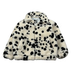 Saint Barth Pelliccia tinta unita con Zip E Stampa Cane Panna per Bambina ABELJRR PANNA SAINT BARTH 