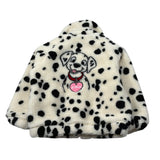 Saint Barth Pelliccia tinta unita con Zip E Stampa Cane Panna per Bambina ABELJRR PANNA SAINT BARTH 