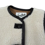 Saint Barth Gilet Teddy tinta unita Panna per Bambina BAILY PANNA SAINT BARTH 