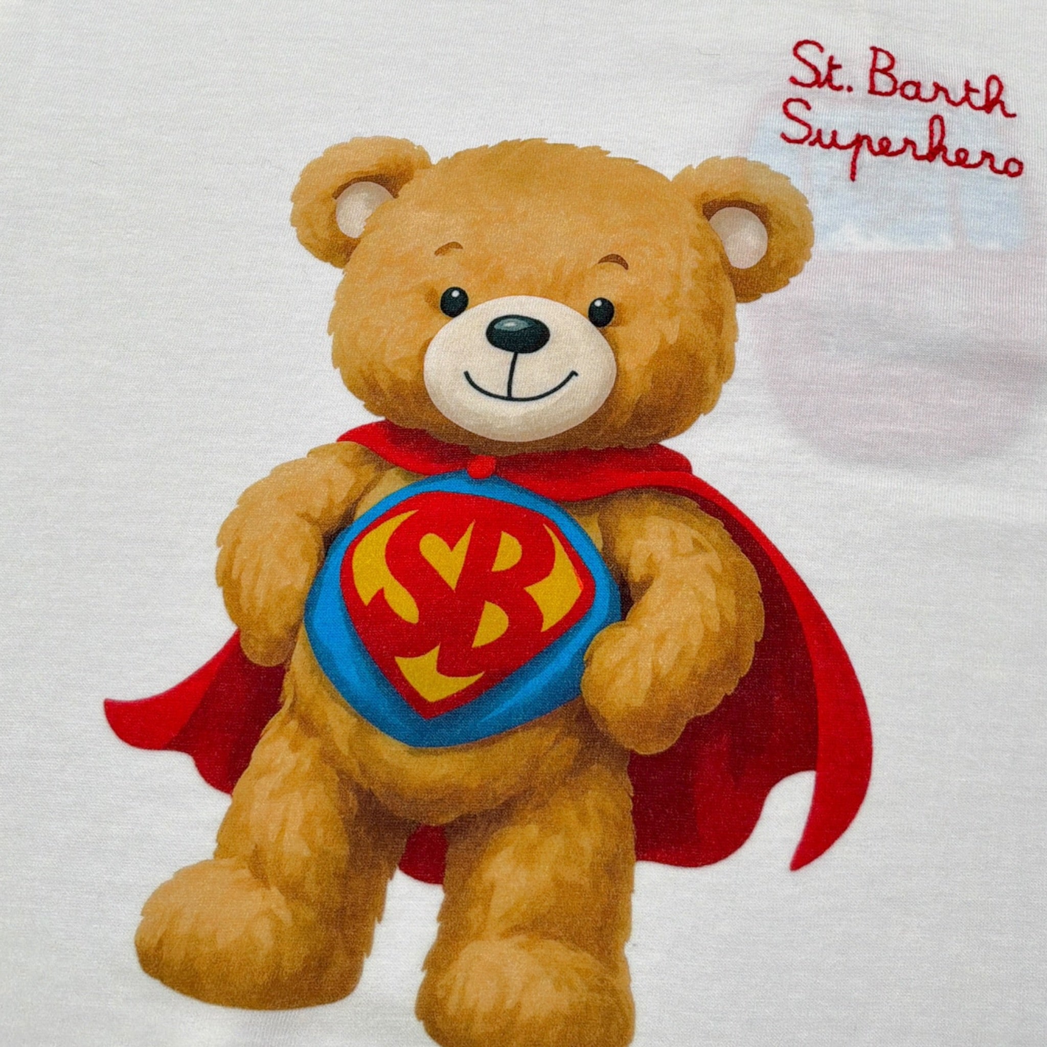 Saint Barth T-Shirt tinta unita con Stampa Bianco per Bambina BEARSUPHE BIANCO SAINT BARTH 