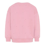 Saint Barth Felpa Chiusa Girocollo tinta unita con Brillantini Rosa per Bambina BRIONY ROSA SAINT BARTH 