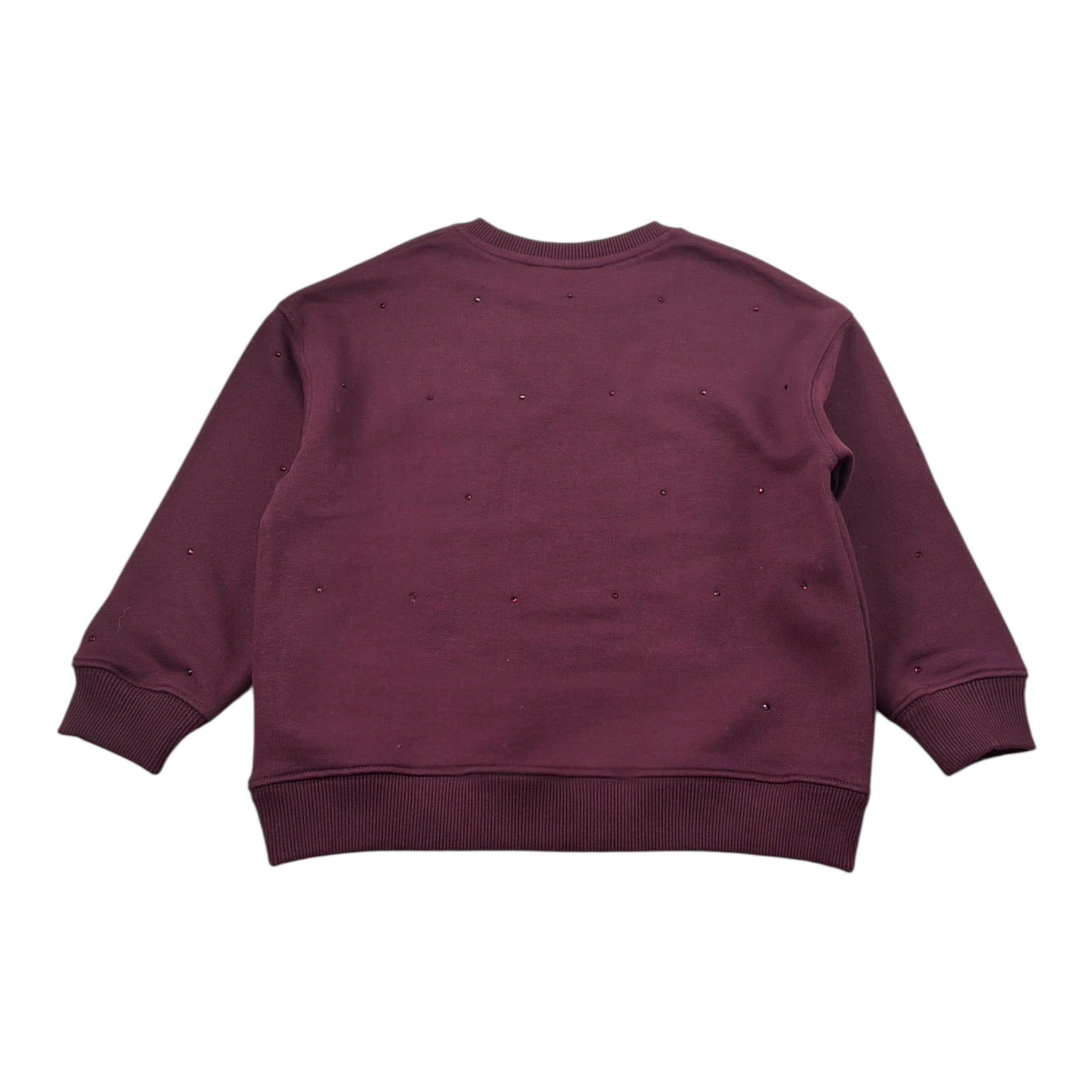 Saint Barth Felpa Girocollo tinta unita con Brillantini Bordeaux per Bambina BRIONYSB44 BORDEAUX SAINT BARTH 