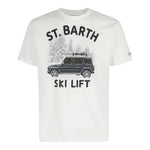 Saint Barth T-Shirt Girocollo tinta unita con Stampa Bianco per Bambino CAM0002 BIANCO SAINT BARTH 