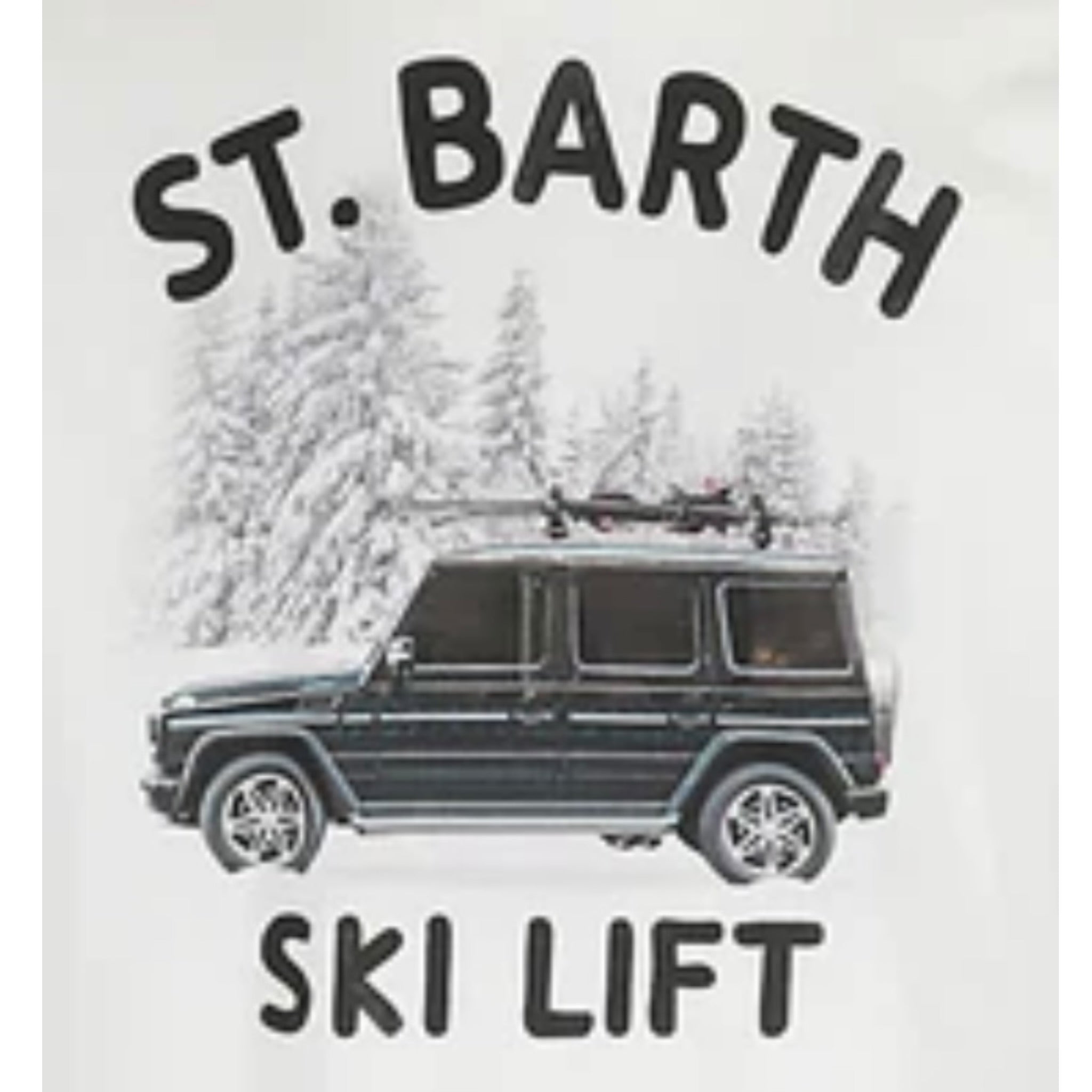 Saint Barth T-Shirt Girocollo tinta unita con Stampa Bianco per Bambino CAM0002 BIANCO SAINT BARTH 