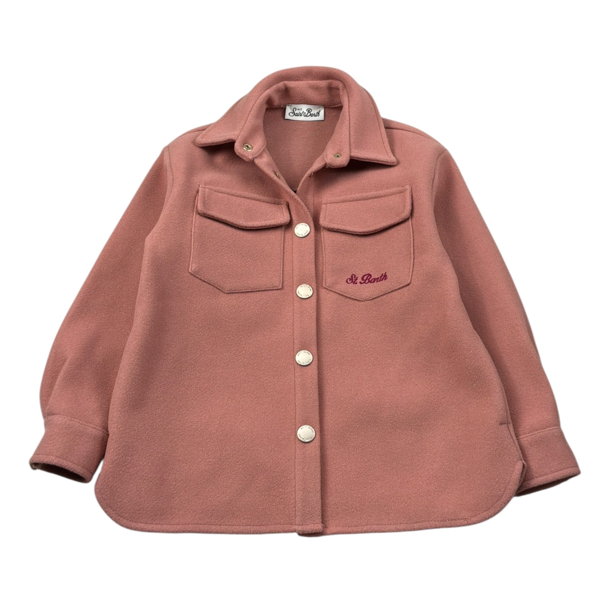Saint Barth Cappotto tinta unita con Stampe Rosa per Bambina CAMBRY ROSA SAINT BARTH 