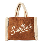 Saint Barth Borsa tinta unita con Logo Cammello per Bambina COL0031 CAMMELLO SAINT BARTH 