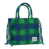 Saint Barth Borsa Bicolore con Frange Verde/Blu per Bambina COL VERDE/BLU SAINT BARTH 