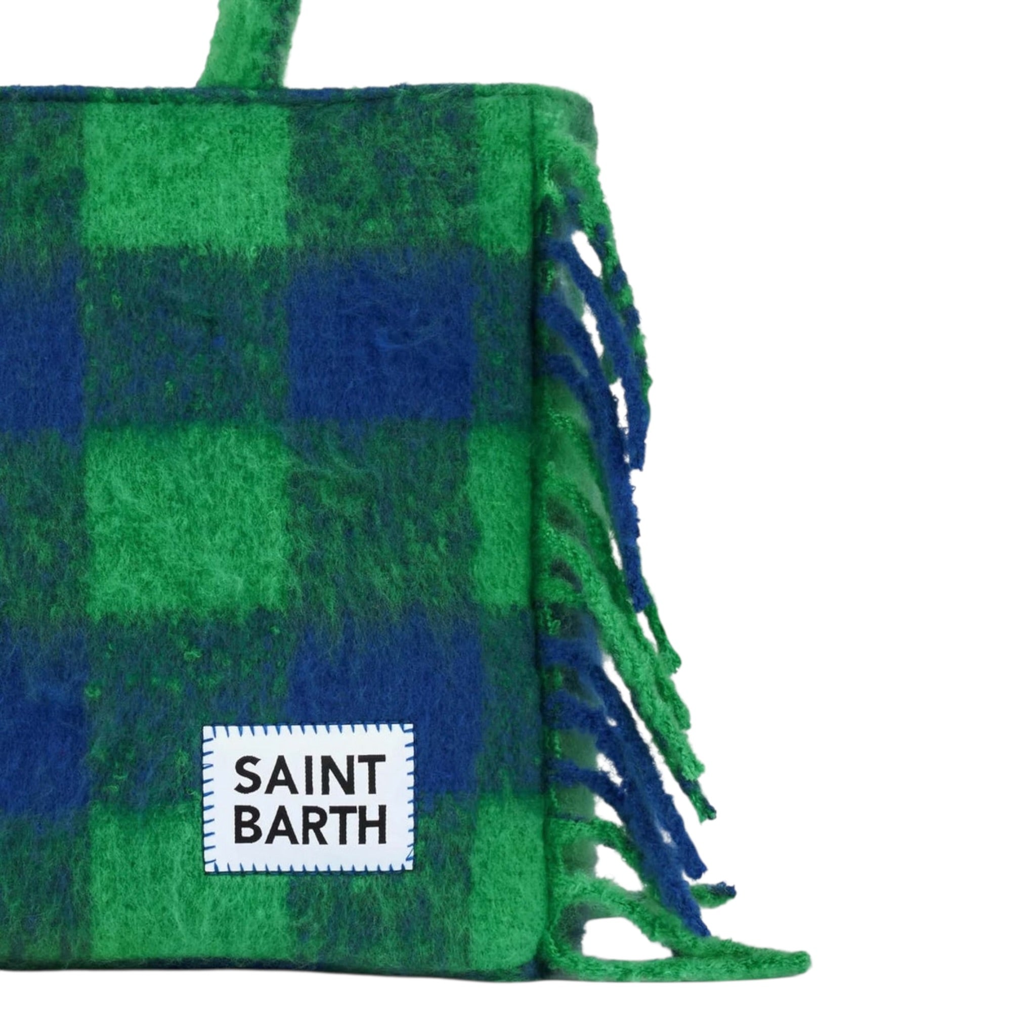 Saint Barth Borsa Bicolore con Frange Verde/Blu per Bambina COL VERDE/BLU SAINT BARTH 