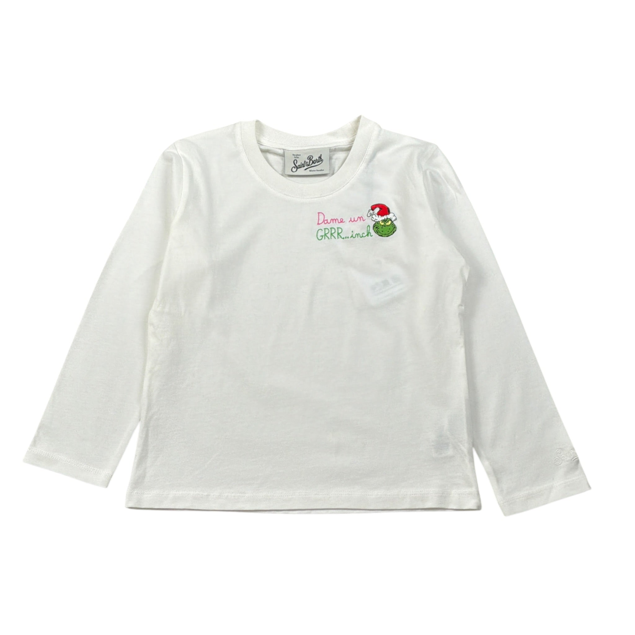 Saint Barth Shirt tinta unita con Stampa Bianco per Bambina DAMEGRINCH BIANCO SAINT BARTH 