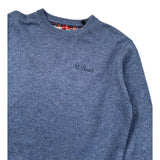 Saint Barth Maglia Girocollo tinta unita con Logo Blu per Bambina DENIMDIXON BLU SAINT BARTH 