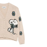 Saint Barth Cardigan tinta unita con Stampa Beige per Bambino DIY000102419I BEIGE SAINT BARTH 
