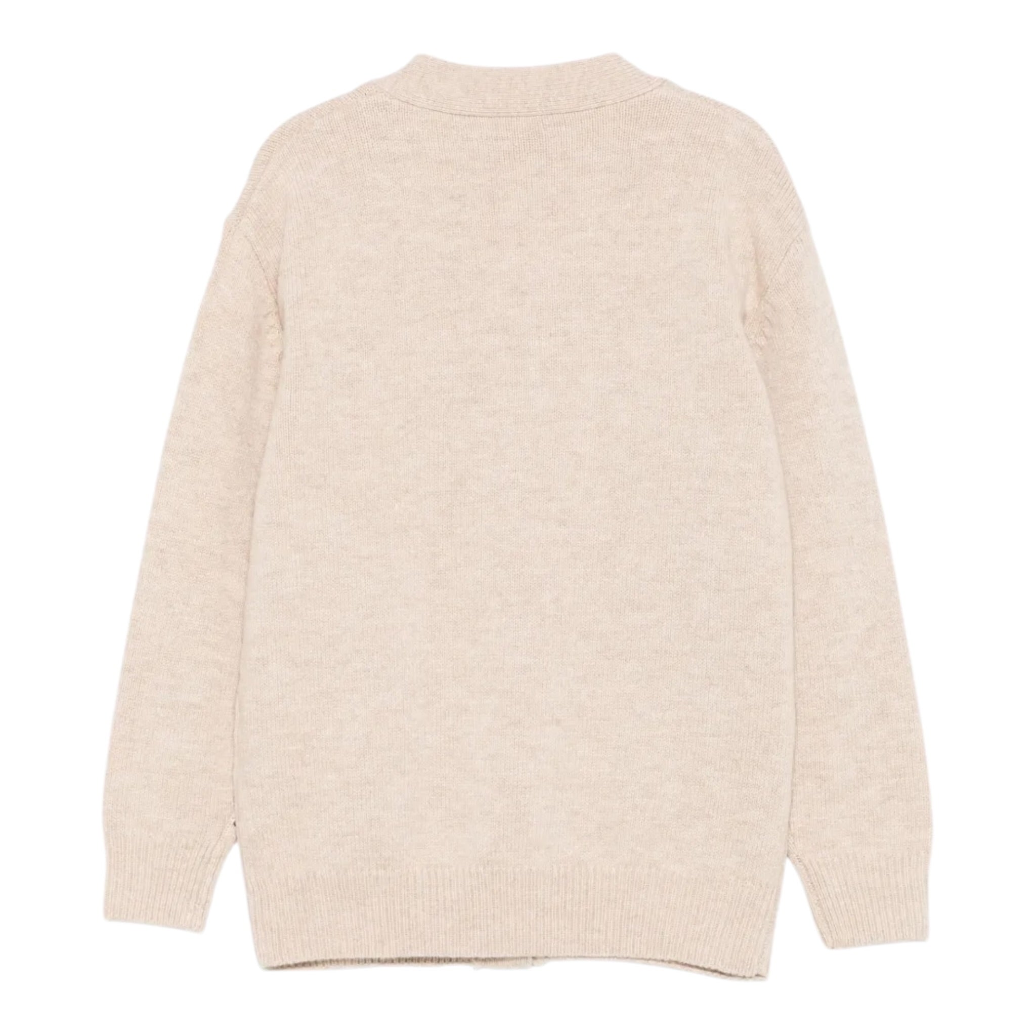 Saint Barth Cardigan tinta unita con Stampa Beige per Neonato DIY000102419IN BEIGE SAINT BARTH 