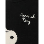 Saint Barth Maglia tinta unita con Stampa Nero per Neonato DOU000100326IN NERO SAINT BARTH 