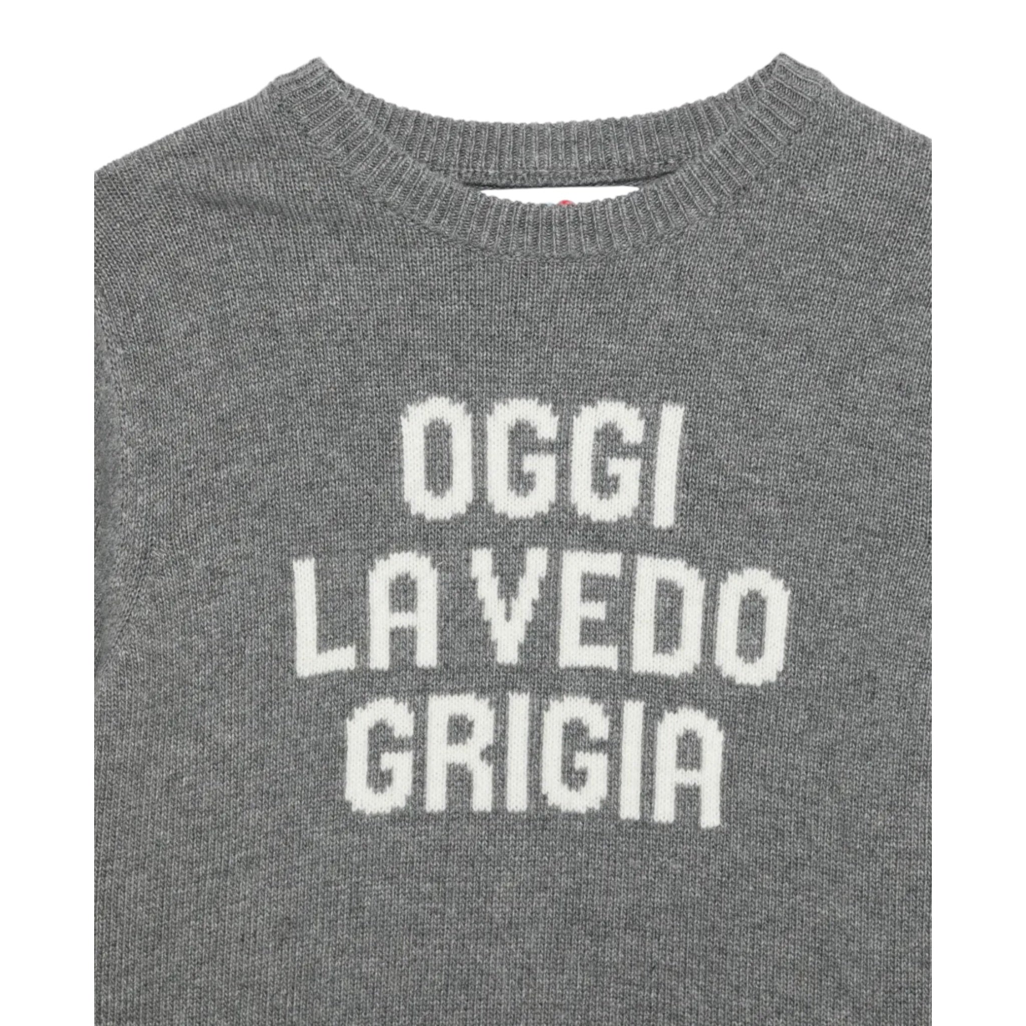 Saint Barth Maglia tinta unita con Stampa Grigio per Bambino DOU000101631 GRIGIO SAINT BARTH 
