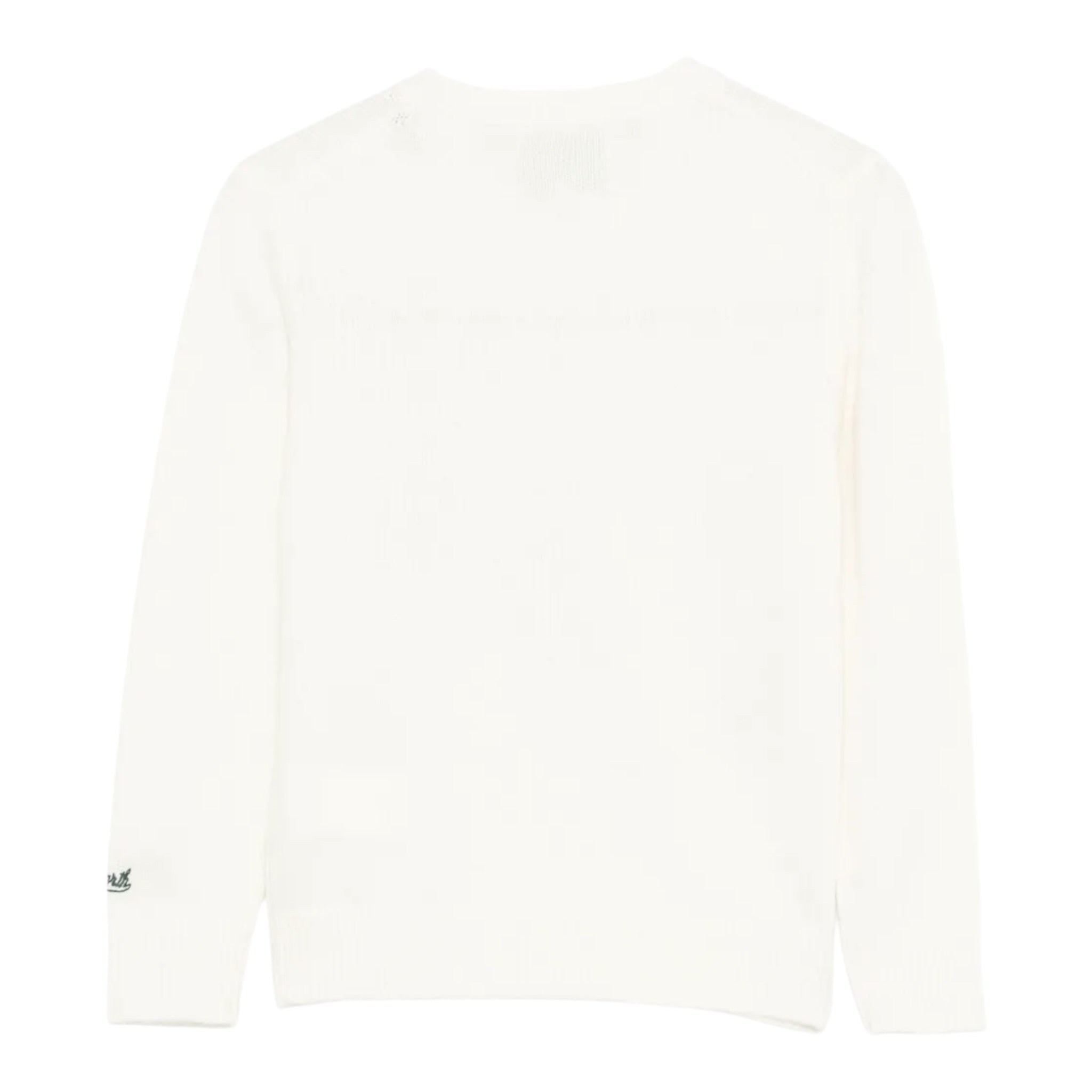 Saint Barth Maglia tinta unita con Stampa Panna per Bambina DOU0019 PANNA SAINT BARTH 