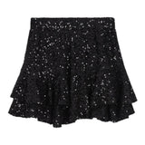 Saint Barth Gonna tinta unita con Paillettes Nero per Bambina EIV003 NERO SAINT BARTH 