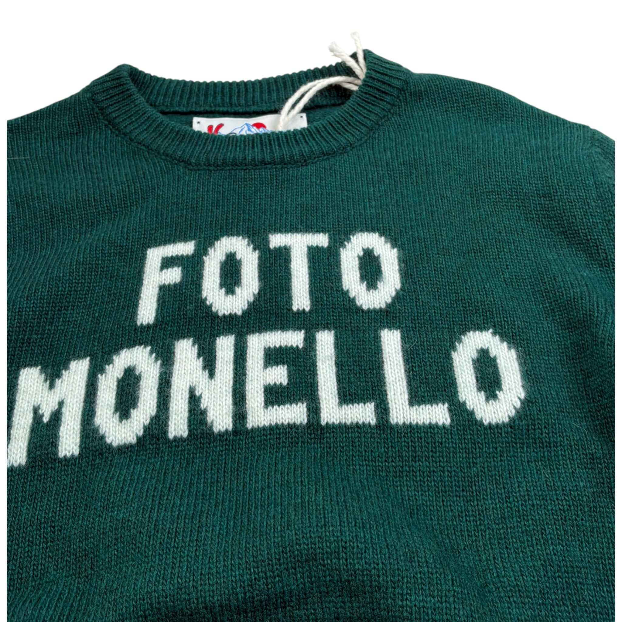 Saint Barth Maglia tinta unita con Stampa Verde per Bambino FOTOMONELLO VERDE SAINT BARTH 