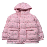 Saint Barth Giubbino tinta unita con Cappuccio Rosa per Bambina GENEVE ROSA SAINT BARTH 