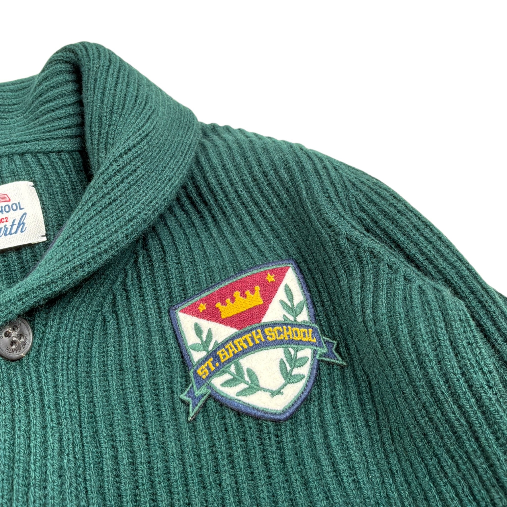 Saint Barth Cardigan tinta unita con Stampa Verde per Bambino GLASGLOW VERDE SAINT BARTH 