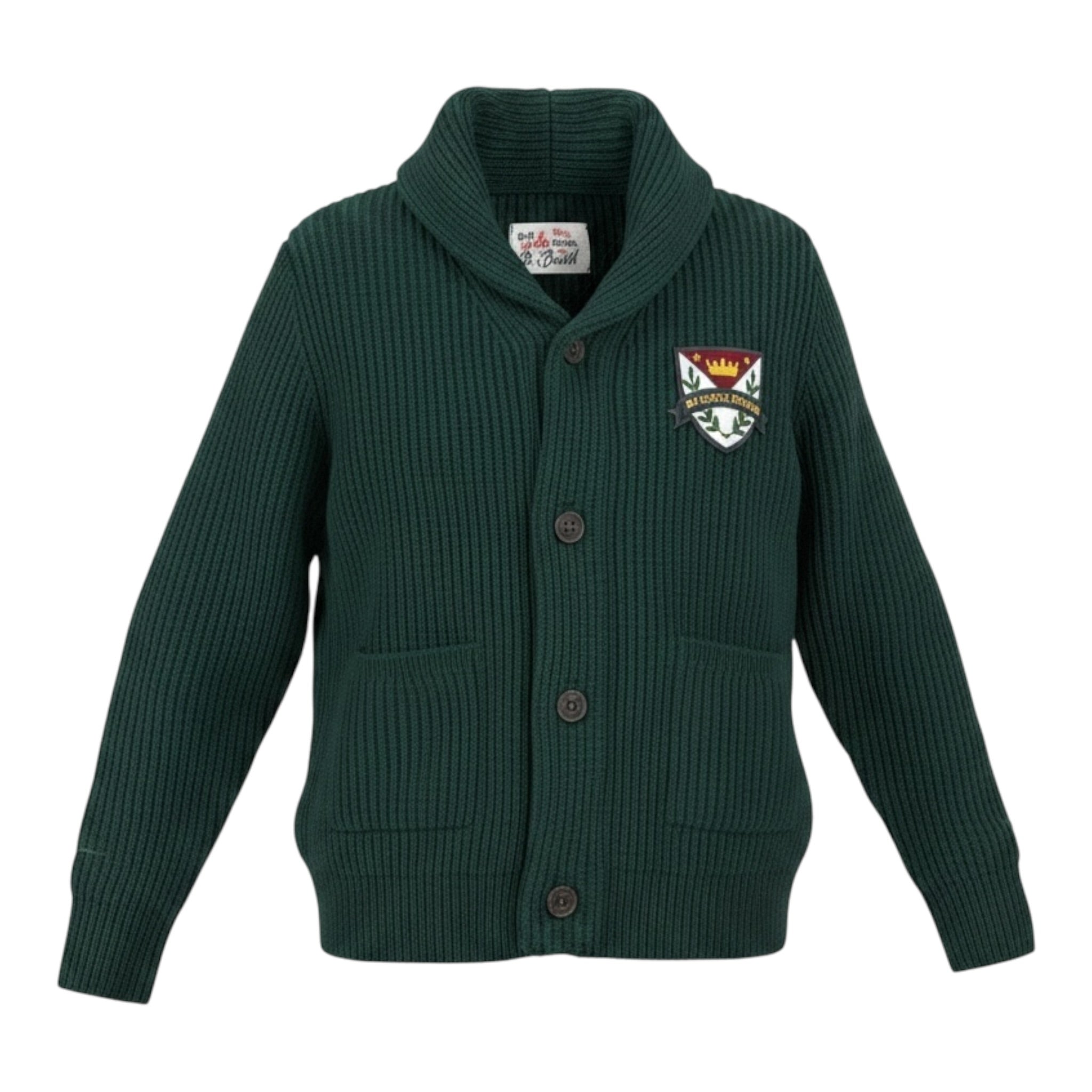 Saint Barth Cardigan tinta unita con Stampa Verde per Bambino GLASGLOW VERDE SAINT BARTH 