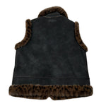 Saint Barth Gilet tinta unita con Profili Pelliccia Nero per Bambina HESKETH NERO SAINT BARTH 
