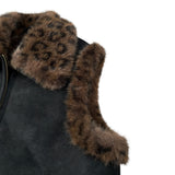 Saint Barth Gilet tinta unita con Profili Pelliccia Nero per Bambina HESKETH NERO SAINT BARTH 