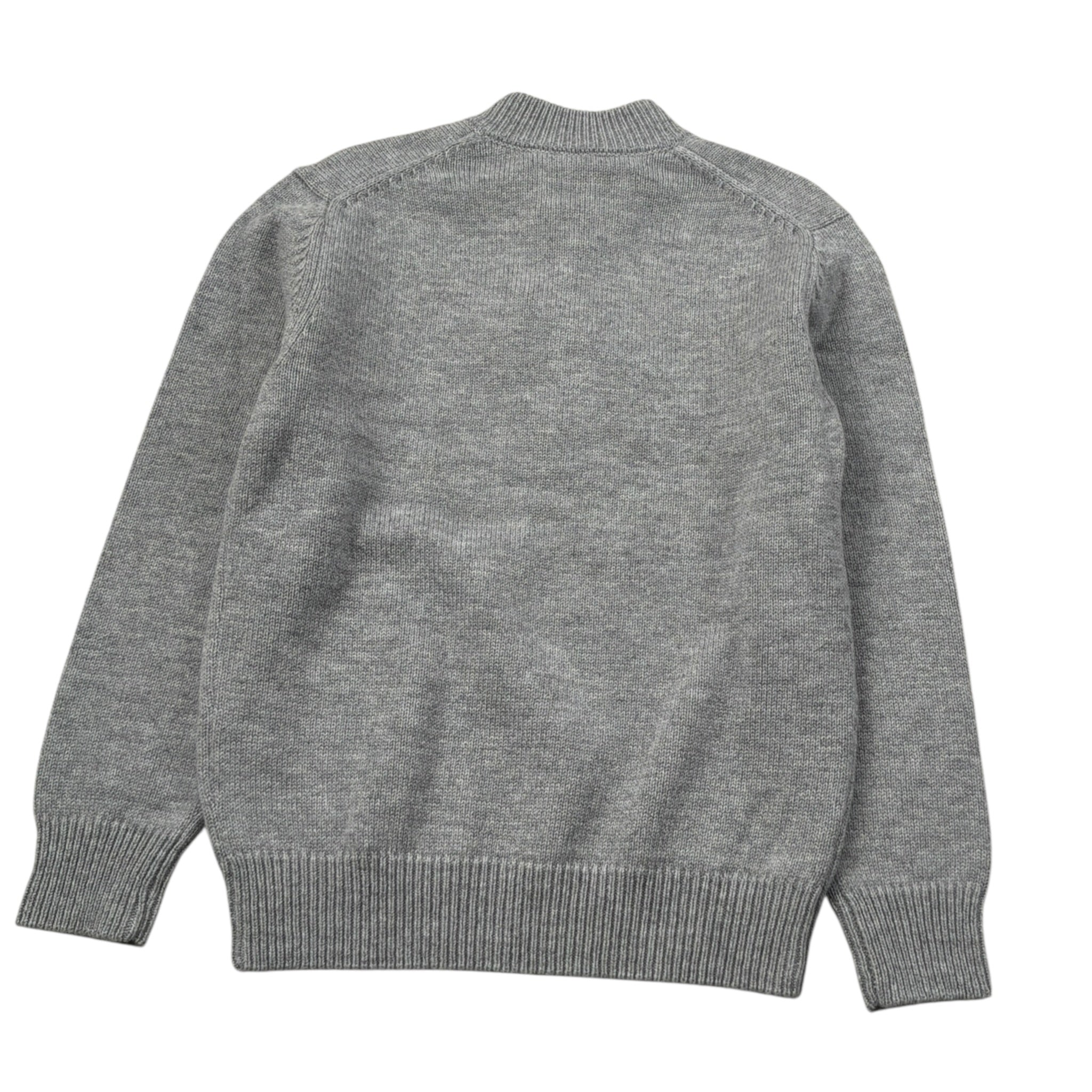 Saint Barth Maglia tinta unita con Zip E Stampa Grigio per Bambina JERMYNH GRIGIO SAINT BARTH 