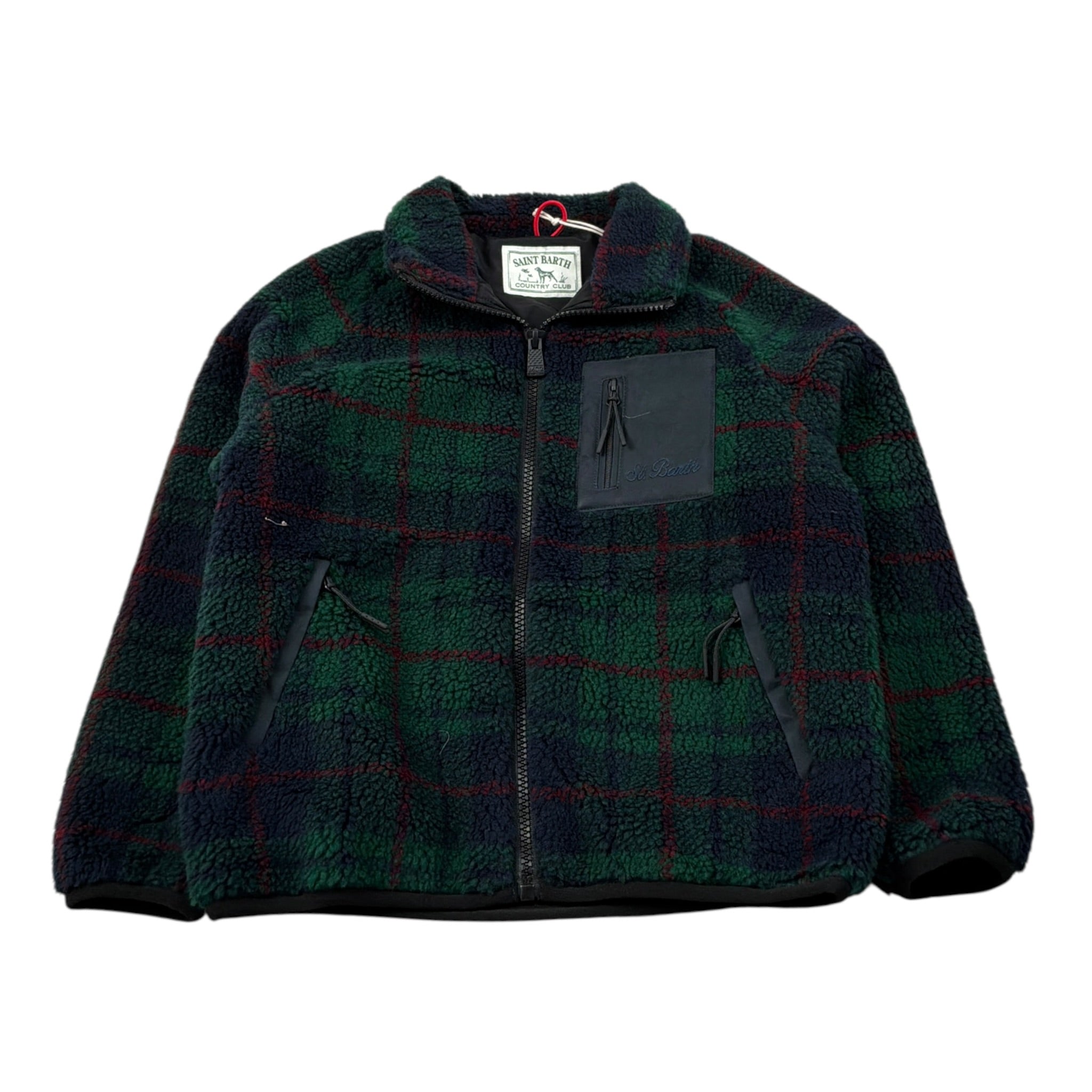 Saint Barth Giubbino Teddy con Logo Verde per Bambino KEYSTONE VERDE SAINT BARTH 