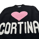 Saint Barth Maglia tinta unita con Stampa Nero per Bambina KYLA004 NERO SAINT BARTH 