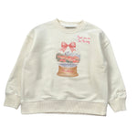 Saint Barth Felpa Girocollo tinta unita con Stampa Panna per Bambina MEETME PANNA SAINT BARTH 