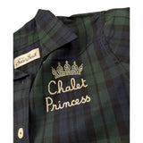 Saint Barth Camicia tinta unita con Fantasia A Quadri Verde per Bambina MEREDITH VERDE SAINT BARTH 